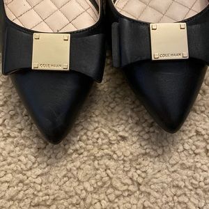Cole Haan Leather Bow flats